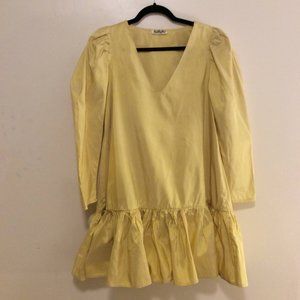 Avavav Firenze YellowLong Sleeve Ruffle Dress